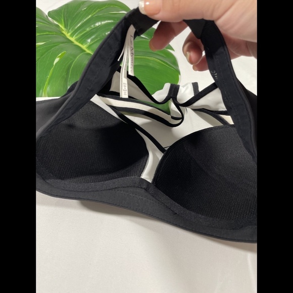 NWT Le Mystere‎ [ 32C ] Wireless Sports Bra in Black White - Picture 10 of 12